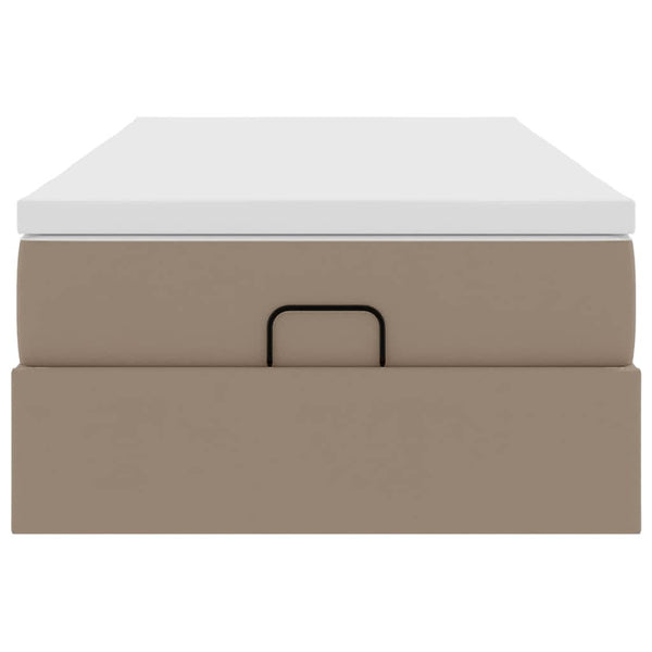 Ottoman Bett mit Matratze Cappuccino 90x200 cm