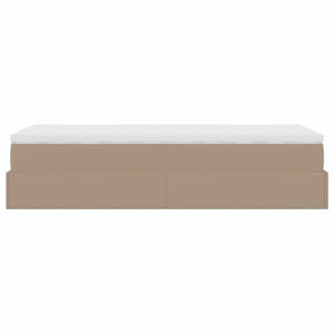Ottoman Bett mit Matratze Cappuccino 90x200 cm