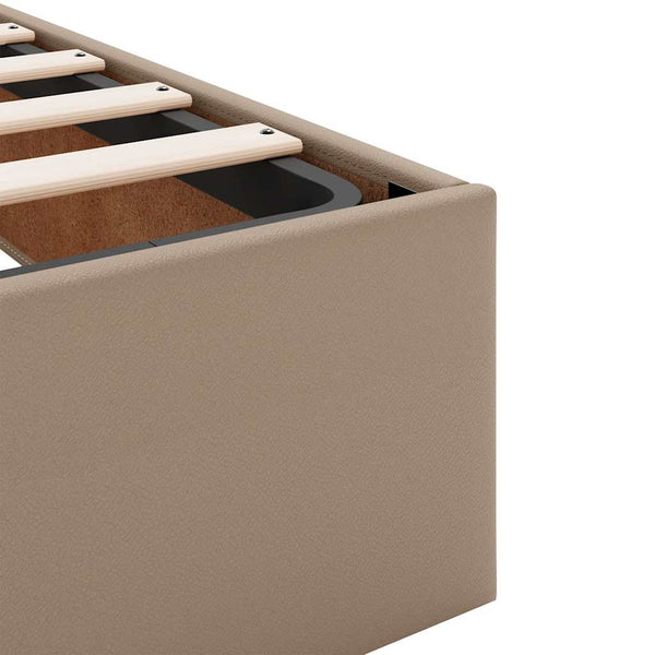 Ottoman Bett mit Matratze 100x200 cm Cappuccino