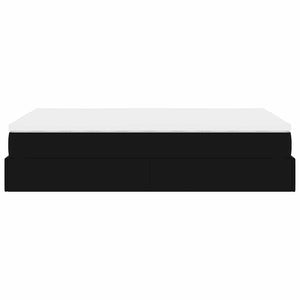 Ottoman Bett mit Matratze 120x190 cm Schwarz