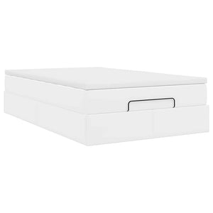 Ottoman Bett mit Matratze Weiß 120x190 cm