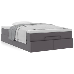 Ottoman Bett mit Matratze Grau 120x190 cm