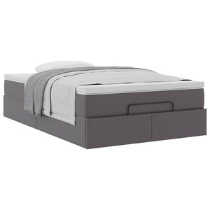 Ottoman Bett mit Matratze Grau 120x190 cm