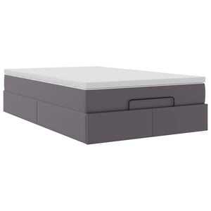 Ottoman Bett mit Matratze Grau 120x190 cm