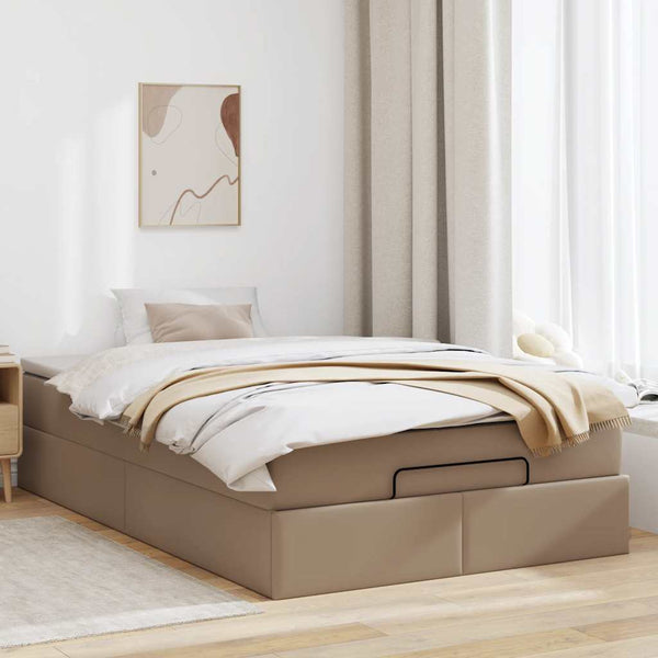 Ottoman Bett mit Matratze Cappuccino 120x190 cm