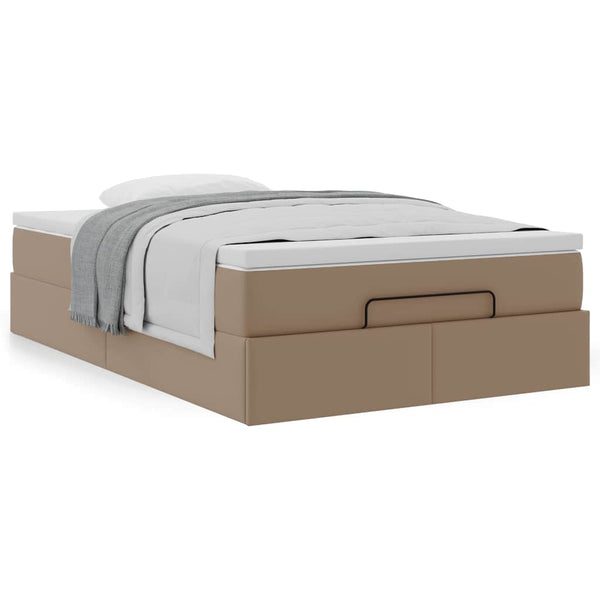 Ottoman Bett mit Matratze Cappuccino 120x190 cm