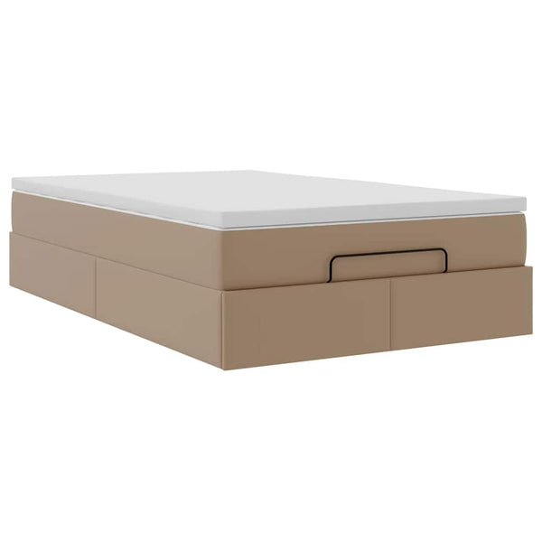 Ottoman Bett mit Matratze Cappuccino 120x190 cm