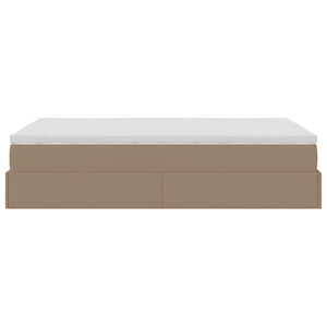 Ottoman Bett mit Matratze Cappuccino 120x190 cm