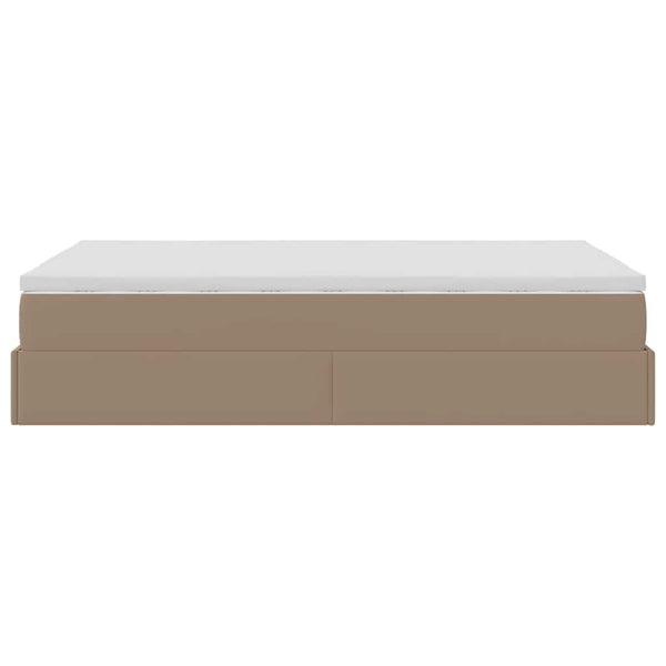 Ottoman Bett mit Matratze Cappuccino 120x190 cm