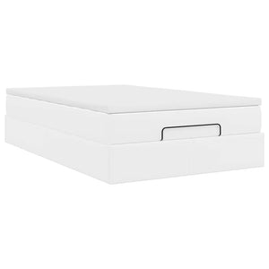 Ottoman Bett mit Matratze Weiß 120x200 cm