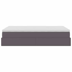 Ottoman Bett mit Matratze Grau 120x200 cm