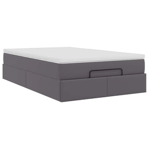 Ottoman Bett mit Matratze Grau 120x200 cm