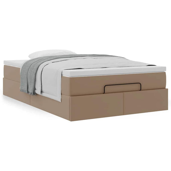 Ottoman Bett mit Matratze Cappuccino 120x200 cm