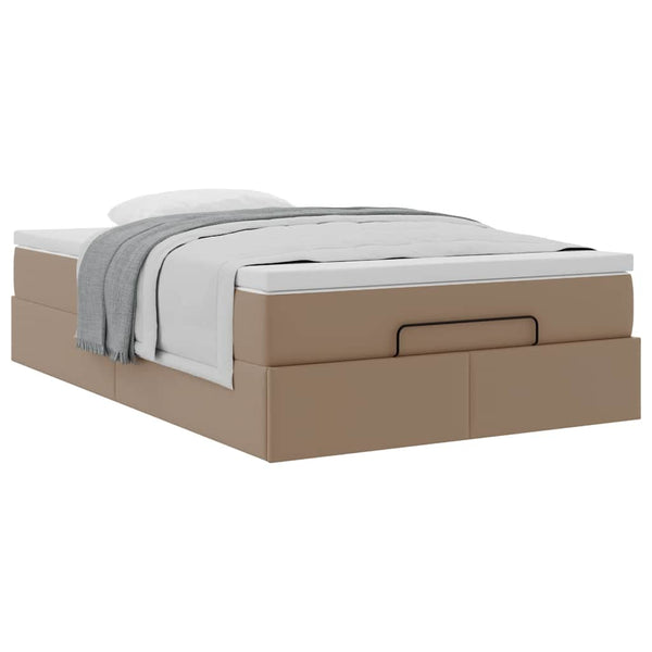 Ottoman Bett mit Matratze Cappuccino 120x200 cm