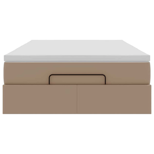 Ottoman Bett mit Matratze Cappuccino 120x200 cm