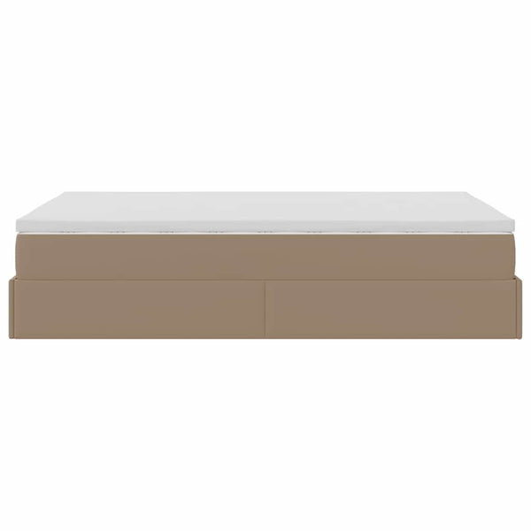 Ottoman Bett mit Matratze Cappuccino 120x200 cm
