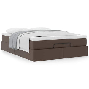 Ottoman Bett mit Matratze Braun 140x190 cm