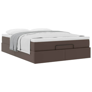 Ottoman Bett mit Matratze Braun 140x190 cm