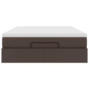 Ottoman Bett mit Matratze Braun 140x190 cm