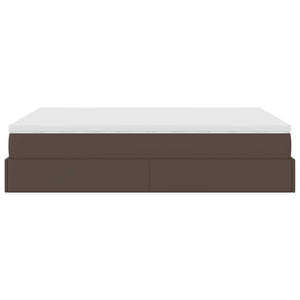 Ottoman Bett mit Matratze Braun 140x190 cm