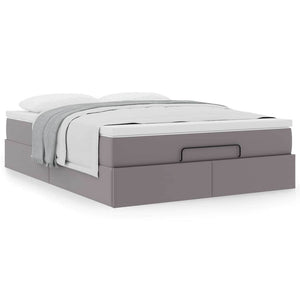 Ottoman Bett mit Matratze Grau 140x190 cm