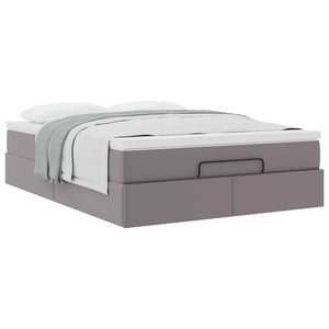 Ottoman Bett mit Matratze Grau 140x190 cm