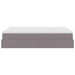 Ottoman Bett mit Matratze Grau 140x190 cm