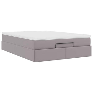 Ottoman Bett mit Matratze Grau 140x190 cm