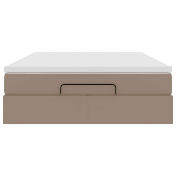 Ottoman Bett mit Matratze Cappuccino 140x190 cm