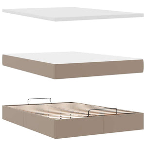 Ottoman Bett mit Matratze Cappuccino 140x190 cm