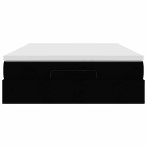 Ottoman Bett mit Matratze 140x200 cm Schwarz