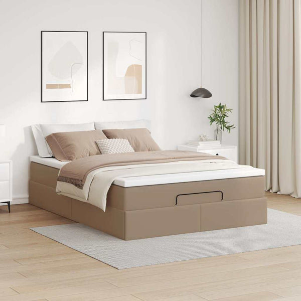 Ottoman Bett mit Matratze Cappuccino 140x200cm