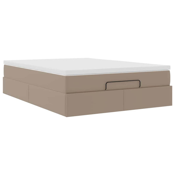 Ottoman Bett mit Matratze Cappuccino 140x200cm