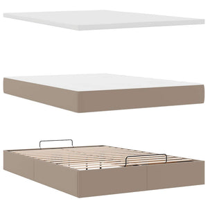 Ottoman Bett mit Matratze Cappuccino 140x200cm