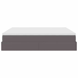 Ottoman Bett mit Matratze Grau 160x200 cm