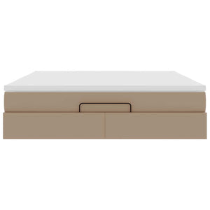 Ottoman Bett mit Matratze 160x200 cm Cappuccino
