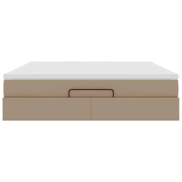 Ottoman Bett mit Matratze 160x200 cm Cappuccino
