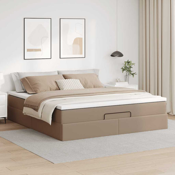 Ottoman Bett mit Matratze Cappuccino 180x200cm