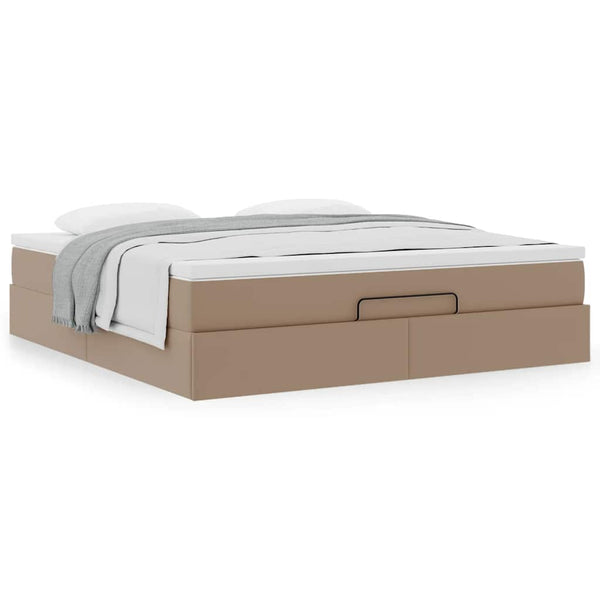 Ottoman Bett mit Matratze Cappuccino 180x200cm