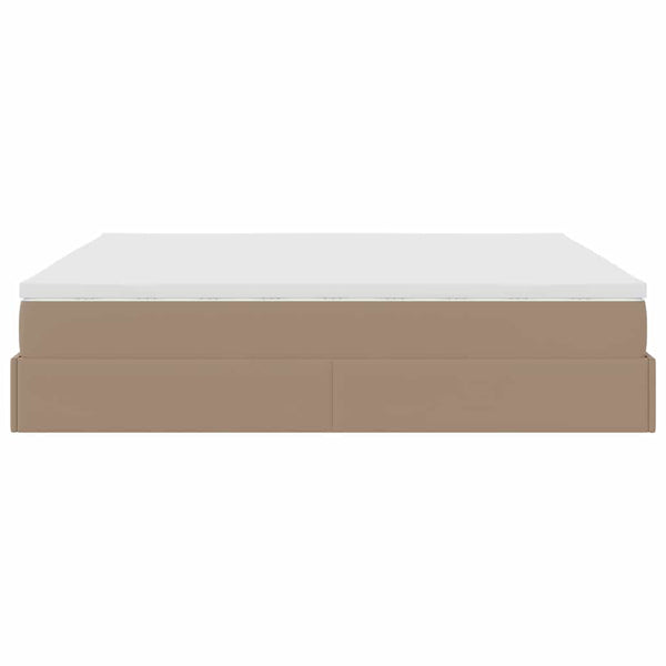 Ottoman Bett mit Matratze Cappuccino 180x200cm