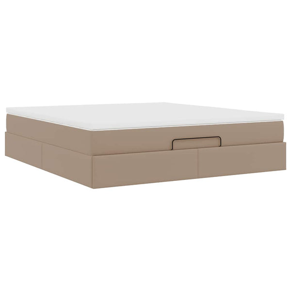Ottoman Bett mit Matratze Cappuccino 180x200cm