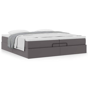 Ottoman Bett mit Matratzen 200x200 Grau