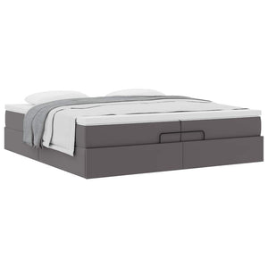 Ottoman Bett mit Matratzen 200x200 Grau