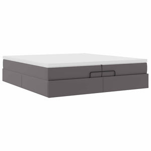 Ottoman Bett mit Matratzen 200x200 Grau