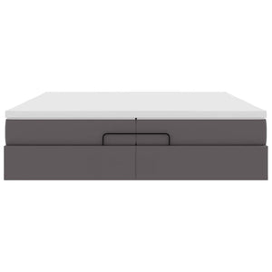 Ottoman Bett mit Matratzen 200x200 Grau