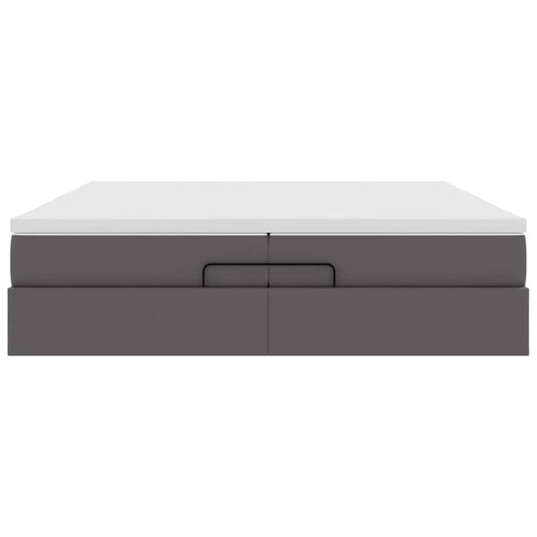 Ottoman Bett mit Matratzen 200x200 Grau