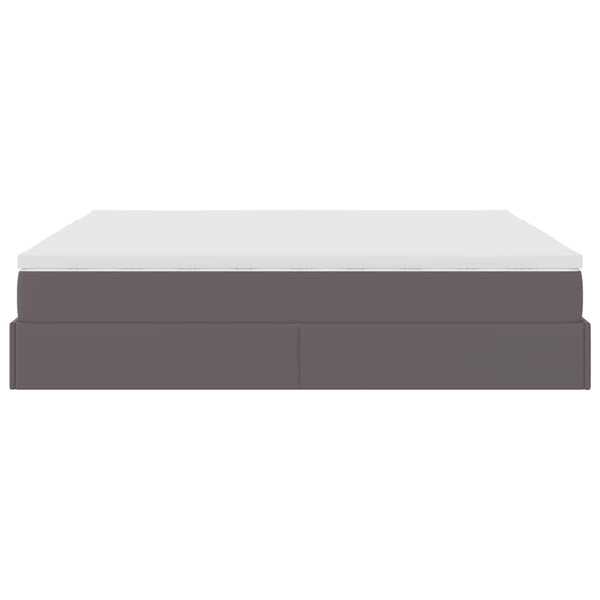 Ottoman Bett mit Matratzen 200x200 Grau