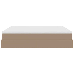 Ottoman Bett mit Matratze 200x200 cm Cappuccino