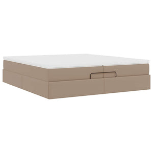 Ottoman Bett mit Matratze 200x200 cm Cappuccino