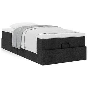 Ottoman Bett mit Matratze Schwarz 80x200 cm